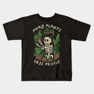 More Plants Less People Kids T-Shirt